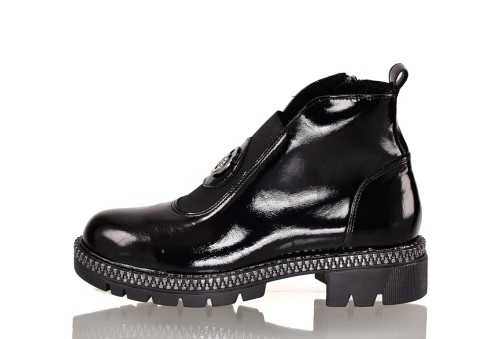 BOTKI FILIPCZYK F-116/V/A NAPLAK/CZARNY NATURALNA SKÓRA