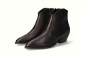 KOWBOJKI ZA KOSTKĘ NA SUWAK EDEO SCARPE DA DONNA 3969-741/1508 CZARNY NATURALNA SKÓRA LICOWA/WZÓR WĘŻA NA ZAPIĘTKU