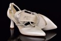 Buty ślubne, Czółenka Kotyl 3713 Biały Perła/Srebrny
