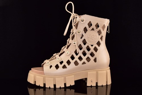 Sandaly-azurowe-Damskie-Rzymianki-Skora-Naturalna-Gruba-Podeszwa-Carinii-B9014-R77-000-000-G02-Beż-