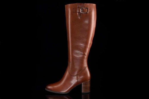 Eleganckie-Modne-Kozaki-Damskie-Skorzane-Szeroka-Cholewka-TAMARIS-1-25547-43-305-Koniak/Braz-