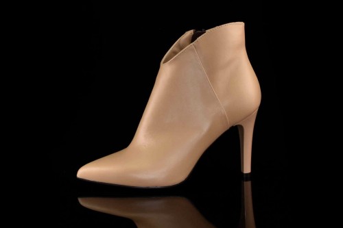 Niezwykle-Kobiece-Botki-Na-Szpilce-Skora-Licowa-SALA-20641/204-Nude/Bez-