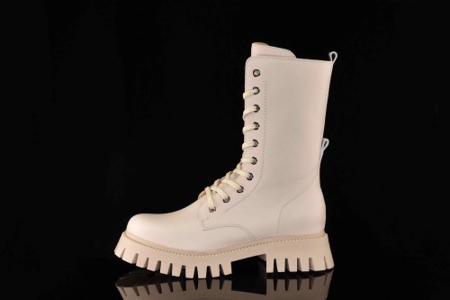 Obledne-Workery-Trapery-Glany-Z-Cholewka3/4-Skorzane-KARO-30440-855-Bez-