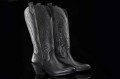 Damskie-Botki-Kowbojki-Haftowana-Dluga-Cholewka-Skora-Naturalna-EXQUISITE-1595-Czarny-6