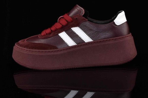 Damskie-Sneakersy-Na-Grubej-Podeszwie-Naturalna-Skora-w-Obledny-Bordowym-Kolorze-KARO-W-20674-1605-F-Bordo-