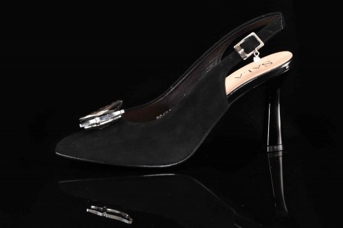 Eleganckie-Zamszowe-Czolenka-Z-Pieknym-Szklanym-Motylem-SALA-20693/21-Czarny-