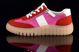 Obłędnie Kolorowe i Komfortowe Trampki TAMARIS 8-83719-44-507 Czerwony/Fuksja