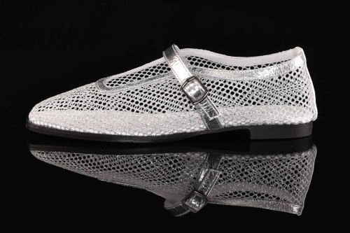 Eleganckie-Baleriny-z-Siateczki-Hit-Sezonu-BOMBONELLA-G484/2512-Srebrny-Brokat-