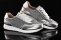 Damskie Sneakersy  Półbuty Sportowa Elegancja S.BARSKI LR51-847 Srebrny-7