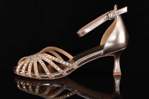 Eleganckie Złote Sandałki z Kryształkami ALMA EN PENA V250820 Diva Bronze Złoty