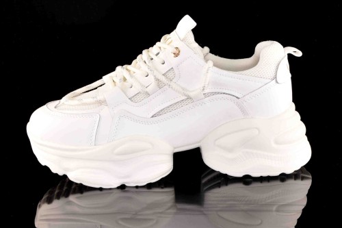 Awangardowe-Sniezno-Biale-Sneakersy-Gruba-Podeszwa-GOE-RR2N4061-White/Bialy-