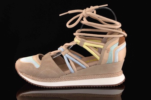 Damskie-Sneakersy-Sandaly-Efektowne-Wiazane-GIOSEPPO-74289-Bridport-Beige/Bez-