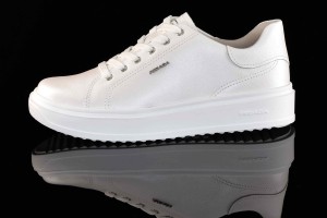 Eleganckie i Klasyczne Białe Skórzane Trampki PEGADA 211303-04 Perolizado/ Biała Perła