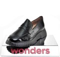 Wsuwane-Polbuty,-Mokasyny-Damskie-Czarna-Elegancja-I-Lekkosc-WONDERS-A-4402-LACK-i-NEGRO/Czarny-1