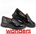 Wsuwane-Polbuty,-Mokasyny-Damskie-Czarna-Elegancja-I-Lekkosc-WONDERS-A-4402-LACK-i-NEGRO/Czarny-8