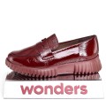 Wsuwane-Polbuty,-Mokasyny-Damskie-Burgundowa-Elegancja-I-Lekkosc-WONDERS-A-4402-LACK-i-VINO/Bordo/Burgund-