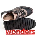 Komfortowe-Damskie-Hiszpanskie-Sneakersy-Krotkie-WONDERS-A-2491-ELVIN-PLOMO/NEGRO/ORO/Czarny/Miedz-4