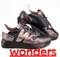 Komfortowe-Damskie-Hiszpanskie-Sneakersy-Krotkie-WONDERS-A-2491-ELVIN-PLOMO/NEGRO/ORO/Czarny/Miedz-6