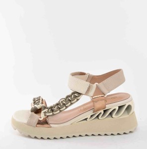 Skórzane Sandały na Designerskiej Koturnie Nowoczesny Styl i Komfort  D&A Barski Premium Collection CR61-3071 White/Biały