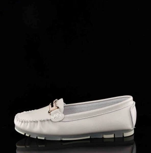 Damskie Ponadczasowe Miękkie Mokasyny D&A Barski Premium Collection LR61-7033 Beige/Beż