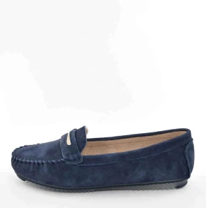 Damskie ponadczasowe Miękkie Mokasyny D&A Barski Premium Collection LR61-7029 Navy/Granat