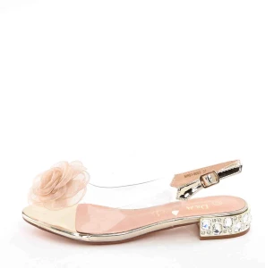 D&A Barski Premium Collection Żelki Silikonowe Biżuteryjne Buty MR61-9003 GOLD ZŁote Z Kwiatem