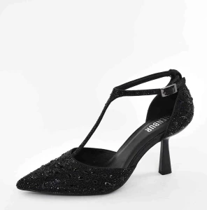 Czółenka Damskie Esencja Klasy Elegancji i Ponadczasowego Stylu  MENBUR  AM71401 Negro/Czarny