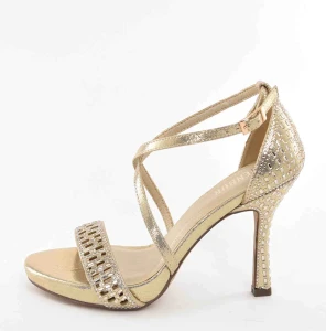 Obłędne Złote Sandały na Podsuwce MENBUR AM72200 Oro/Złoty