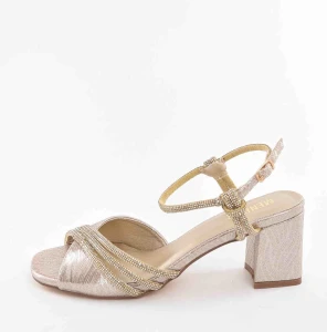 Złote Sandałki Damskie Elegancja w Parze z Wygodą MENBUR  AM71700 Oro/Złoty