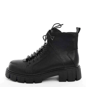 Damskie Trapery Workery D&A Premium Collection JC62-1044 CzarnyCzarne Skórzane Licowe