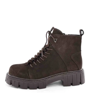 Damskie Trapery Workery Zamsz Naturalny D&A Premium Collection JC62-1044 Czekoladowy Brąz